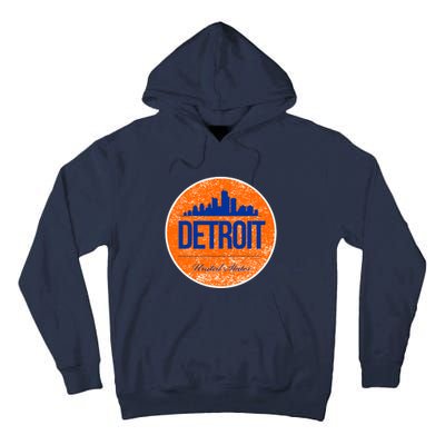 Retro Detroit Skyline Logo Tall Hoodie