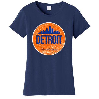 Retro Detroit Skyline Logo Women's T-Shirt