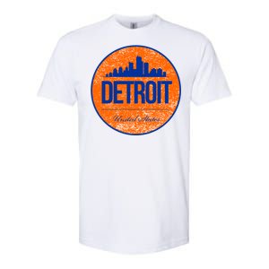 Retro Detroit Skyline Logo Softstyle CVC T-Shirt