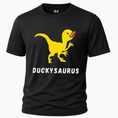 Rubber Duck Trex Duck Dino Funny Rubber Duck Dinosaur Cooling Performance Crew T-Shirt