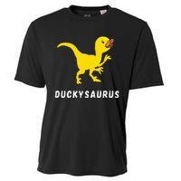 Rubber Duck Trex Duck Dino Funny Rubber Duck Dinosaur Cooling Performance Crew T-Shirt