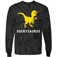 Rubber Duck Trex Duck Dino Funny Rubber Duck Dinosaur Tie-Dye Long Sleeve Shirt