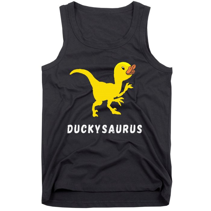 Rubber Duck Trex Duck Dino Funny Rubber Duck Dinosaur Tank Top