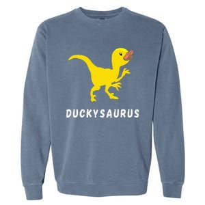 Rubber Duck Trex Duck Dino Funny Rubber Duck Dinosaur Garment-Dyed Sweatshirt