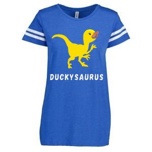 Rubber Duck Trex Duck Dino Funny Rubber Duck Dinosaur Enza Ladies Jersey Football T-Shirt