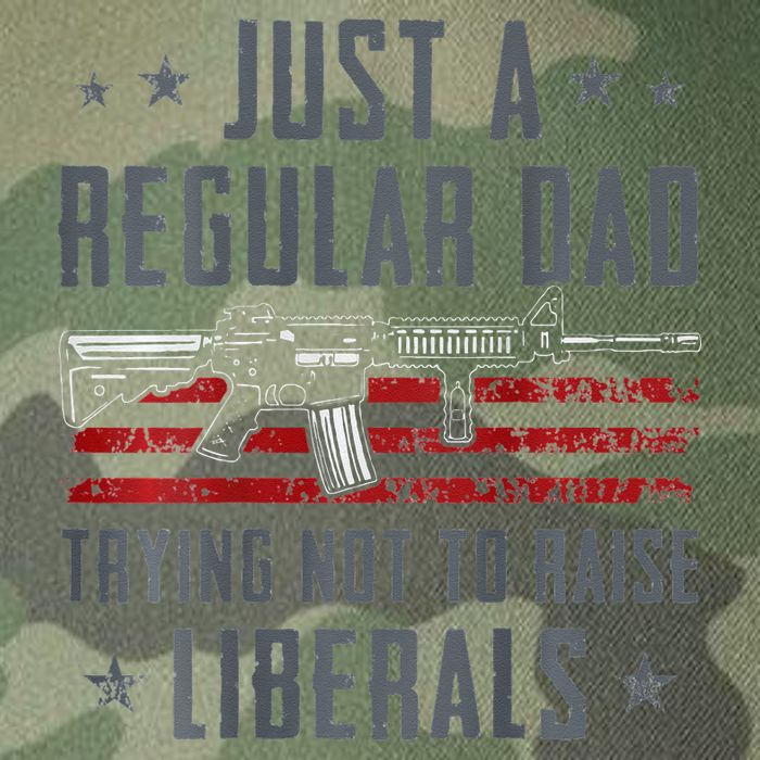 Regular Dad Trying Not To Raise Liberals Pro Gun Legacy Tie Dye Trucker Hat