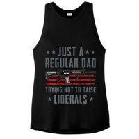 Regular Dad Trying Not To Raise Liberals Pro Gun Ladies PosiCharge Tri-Blend Wicking Tank