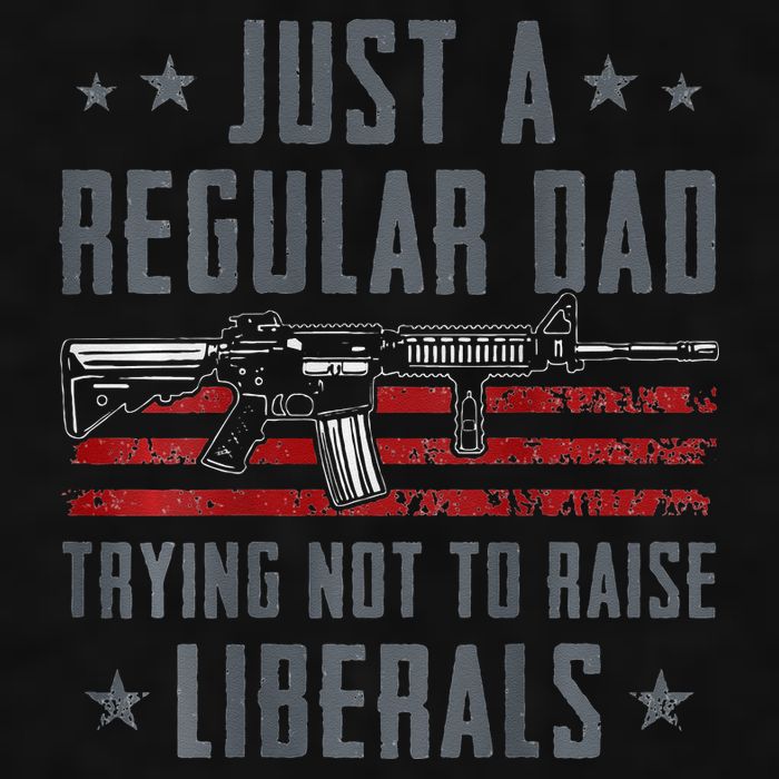 Regular Dad Trying Not To Raise Liberals Pro Gun Ladies PosiCharge Tri-Blend Wicking Tank