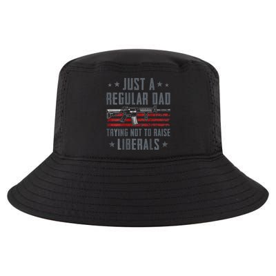 Regular Dad Trying Not To Raise Liberals Pro Gun Cool Comfort Performance Bucket Hat