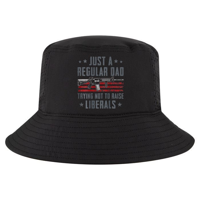 Regular Dad Trying Not To Raise Liberals Pro Gun Cool Comfort Performance Bucket Hat