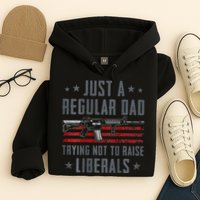 Regular Dad Trying Not To Raise Liberals Pro Gun Hoodie