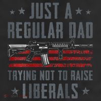 Regular Dad Trying Not To Raise Liberals Pro Gun 11oz C Handle Ceramic Mug
