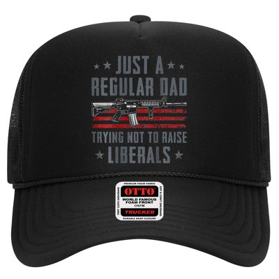 Regular Dad Trying Not To Raise Liberals Pro Gun Trucker Hat