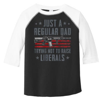 Regular Dad Trying Not To Raise Liberals Pro Gun Toddler Fine Jersey T-Shirt