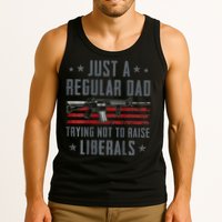 Regular Dad Trying Not To Raise Liberals Pro Gun Tank Top
