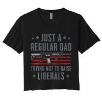 Regular Dad Trying Not To Raise Liberals Pro Gun Crop Top