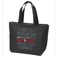 Regular Dad Trying Not To Raise Liberals Pro Gun Zip Tote Bag