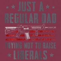 Regular Dad Trying Not To Raise Liberals Pro Gun 16oz Travel Tumbler