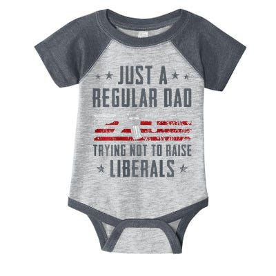 Regular Dad Trying Not To Raise Liberals Pro Gun Infant Baby Jersey Bodysuit