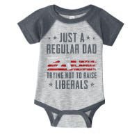 Regular Dad Trying Not To Raise Liberals Pro Gun Infant Baby Jersey Bodysuit