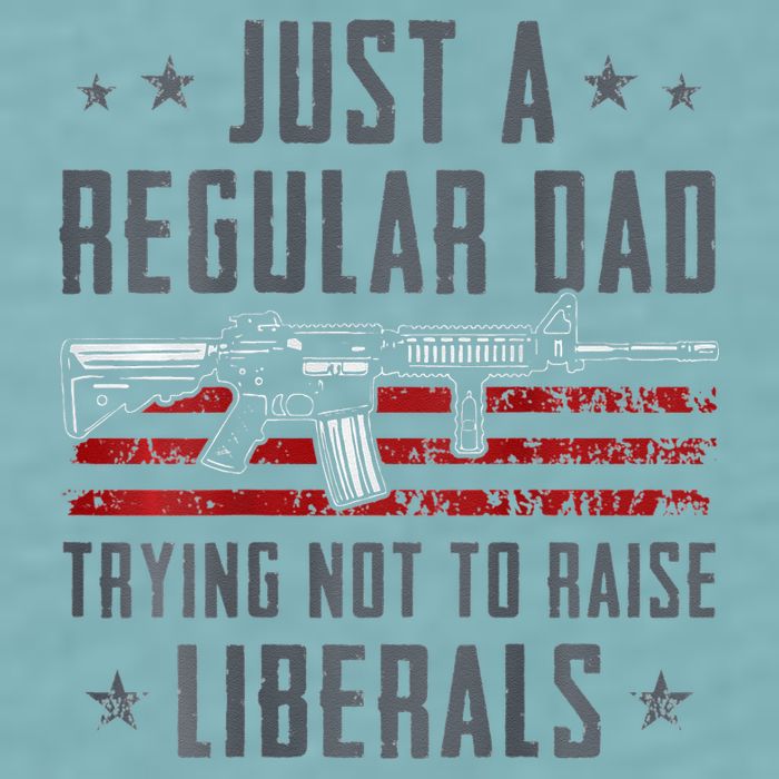 Regular Dad Trying Not To Raise Liberals Pro Gun Sueded Cloud Jersey T-Shirt