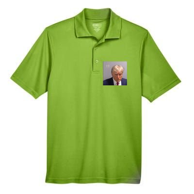 Real Donald Trump Mugshot At Fulton County Sheriffs Office Men's Origin Performance Pique Polo