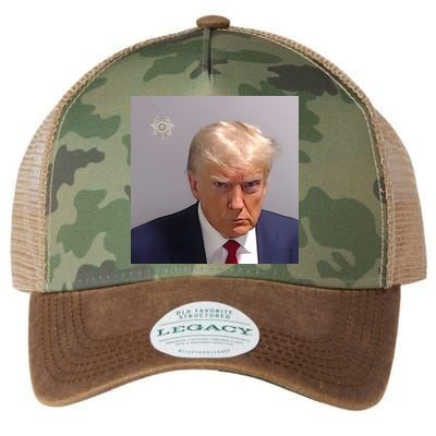 Real Donald Trump Mugshot At Fulton County Sheriffs Office Legacy Tie Dye Trucker Hat