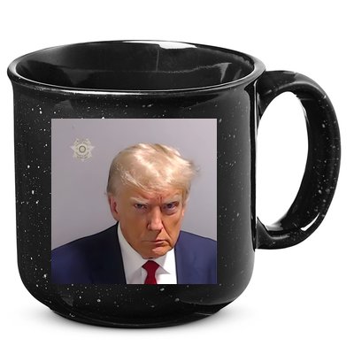 Real Donald Trump Mugshot At Fulton County Sheriffs Office 15oz Campfire Ceramic Mug