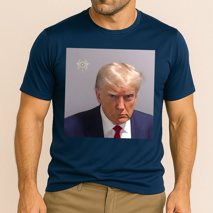Real Donald Trump Mugshot At Fulton County Sheriffs Office Cooling Performance Crew T-Shirt