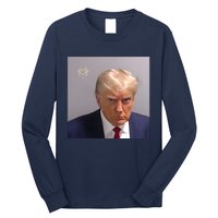 Real Donald Trump Mugshot At Fulton County Sheriffs Office Long Sleeve Shirt