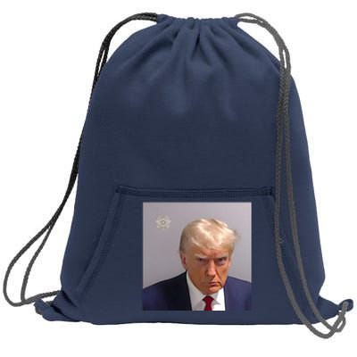 Real Donald Trump Mugshot At Fulton County Sheriffs Office Sweatshirt Cinch Pack Bag