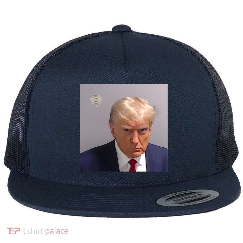 Real Donald Trump Mugshot At Fulton County Sheriffs Office Flatbill Hat