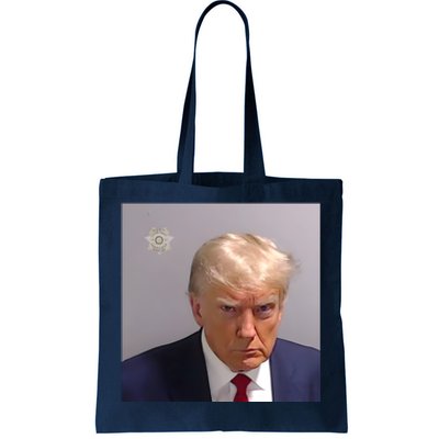 Real Donald Trump Mugshot At Fulton County Sheriffs Office Tote Bag