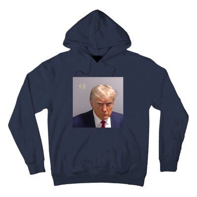 Real Donald Trump Mugshot At Fulton County Sheriffs Office Tall Hoodie