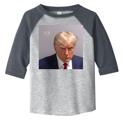 Real Donald Trump Mugshot At Fulton County Sheriffs Office Toddler Fine Jersey T-Shirt