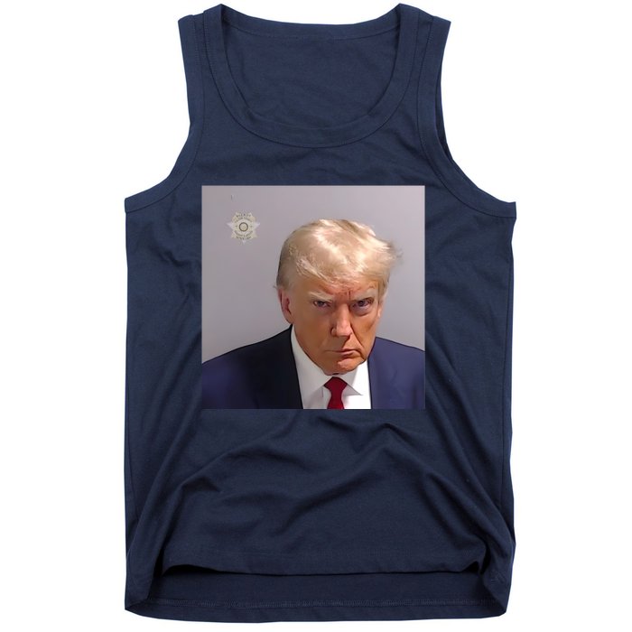 Real Donald Trump Mugshot At Fulton County Sheriffs Office Tank Top