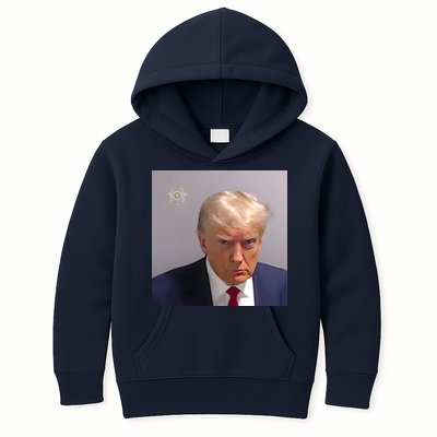Real Donald Trump Mugshot At Fulton County Sheriffs Office Kids Hoodie