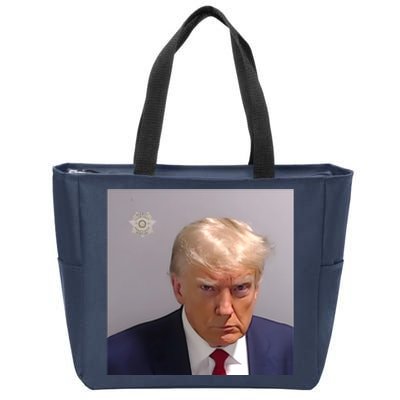 Real Donald Trump Mugshot At Fulton County Sheriffs Office Zip Tote Bag