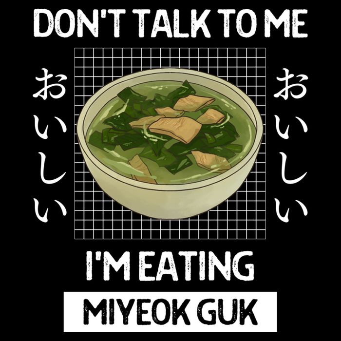 Retro Dont Talk To Me Im Eating Miyeok Guk Japanese Style Great Gift Sustainable Bucket Hat