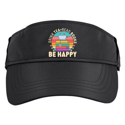 Retro Drink Tea Read Books Be Happy Adult Drive Performance Visor