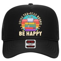 Retro Drink Tea Read Books Be Happy Trucker Hat
