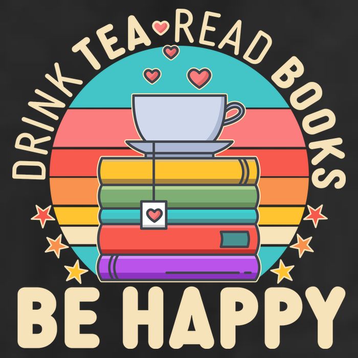 Retro Drink Tea Read Books Be Happy Trucker Hat