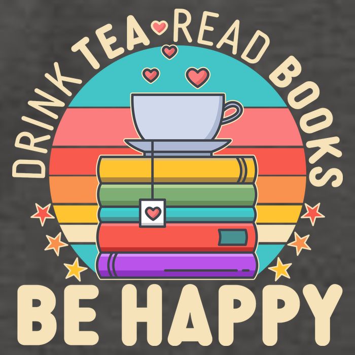 Retro Drink Tea Read Books Be Happy Vector Backpack