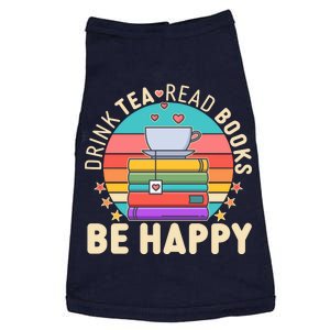 Retro Drink Tea Read Books Be Happy Doggie Tank