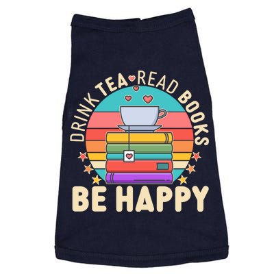 Retro Drink Tea Read Books Be Happy Doggie Tank