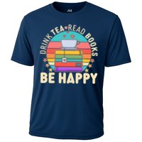 Retro Drink Tea Read Books Be Happy Performance Shirt