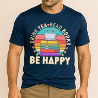 Retro Drink Tea Read Books Be Happy Performance Shirt
