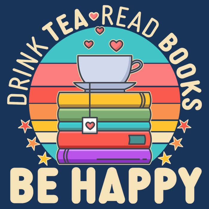 Retro Drink Tea Read Books Be Happy Hoodie