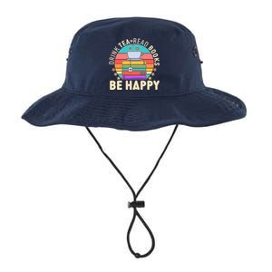 Retro Drink Tea Read Books Be Happy Legacy Cool Fit Booney Bucket Hat