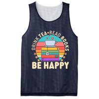 Retro Drink Tea Read Books Be Happy Mesh Reversible Basketball Jersey Tank